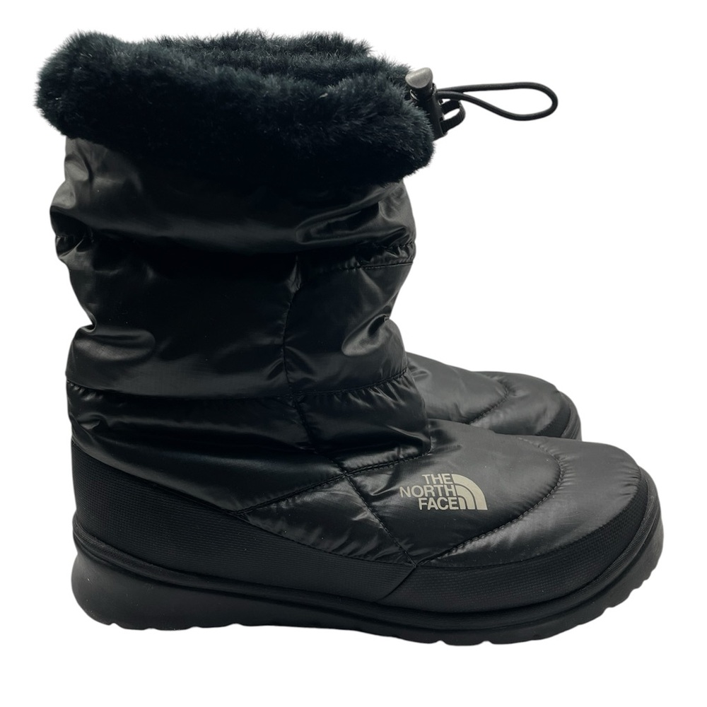 The North Face Nuptse Bootie Quilted Goose
Down Winter Boots Black Faux Fur 8
